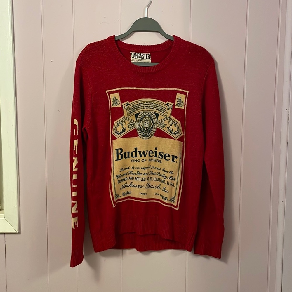 Large Vintage Budweiser Sweater